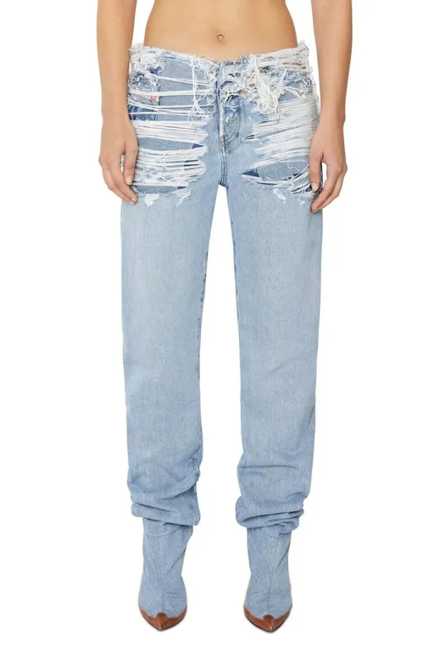 Women Straight Jeans 1956 DTulip 007n7 Medium Blue Diesel Straight Women Straight Jeans 1956 DTulip 007n7 Medium Blue Diesel Straight