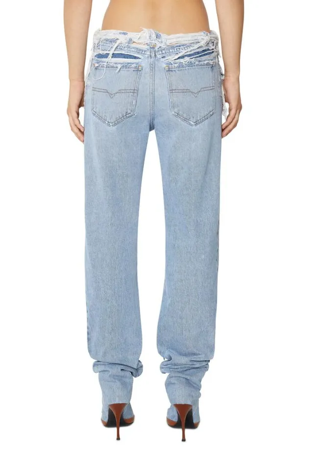 Women Straight Jeans 1956 DTulip 007n7 Medium Blue Diesel Straight Women Straight Jeans 1956 DTulip 007n7 Medium Blue Diesel Straight