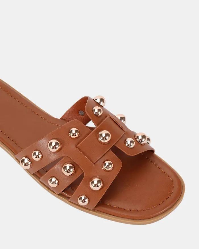 Women SULLIVAN CARAMEL Slides NOVO Shoes