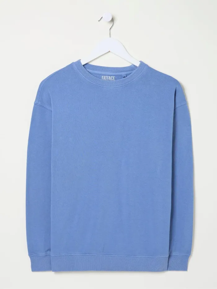 Women Sweatshirts and Hoodies Fat Face Georgia Blue Cobalt Crew Sweatshirt
