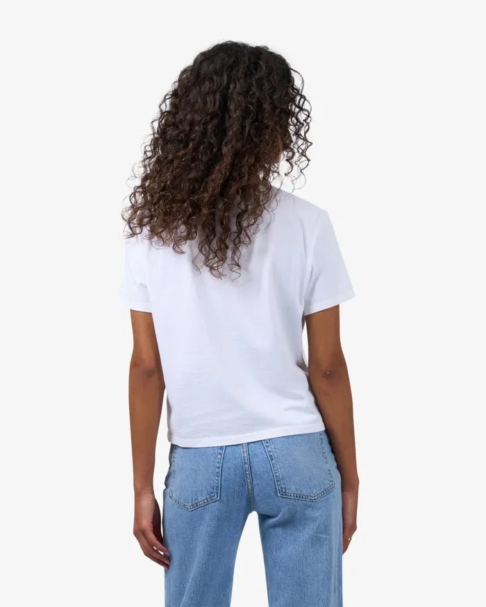 Women TShirts Colorful Standard Organic Boxy Crop Tee Ivory White