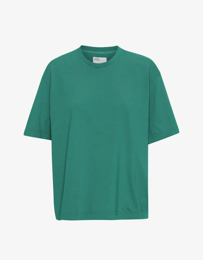 Women TShirts Colorful Standard Oversized Organic TShirt Pine Green