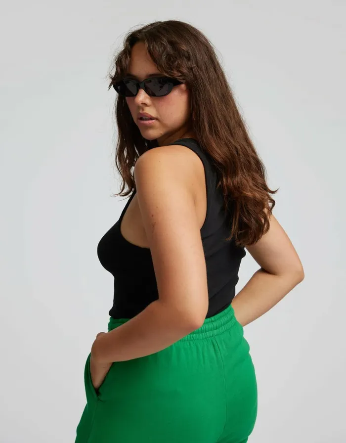 Women Tank Tops Colorful Standard Women Organic Rib Tank Top Deep Black