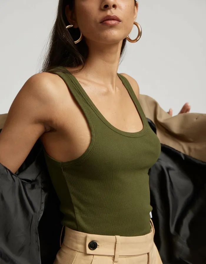 Women Tank Tops Colorful Standard Women Organic Rib Tank Top Soft Yellow