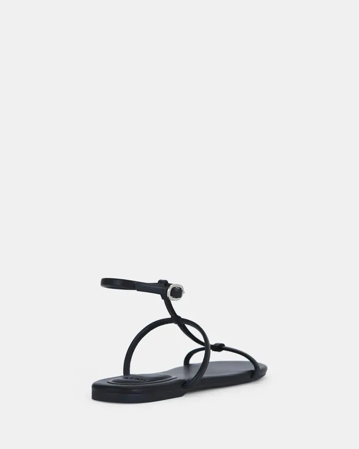 Women TATHRA BLACK Sandals Flat Sandals NOVO Shoes