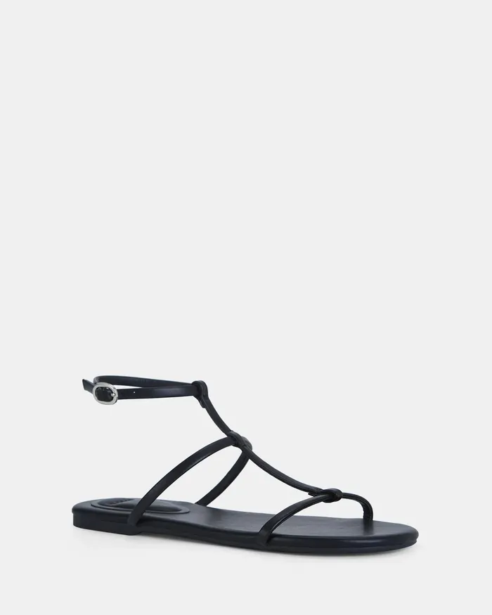 Women TATHRA BLACK Sandals Flat Sandals NOVO Shoes