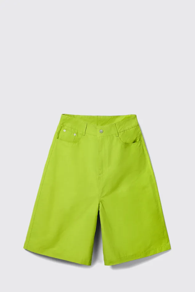 Women Tech Shorts Green CottonNylon Shorts Camper TrousersandShorts Women Tech Shorts Green CottonNylon Shorts Camper TrousersandShorts