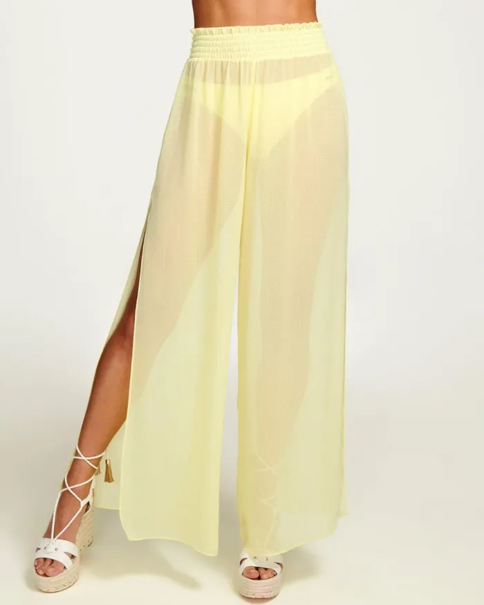 Women Textured Athena Palazzo Pant White Ramy Brook Swimwear Women Textured Athena Palazzo Pant White Ramy Brook Swimwear