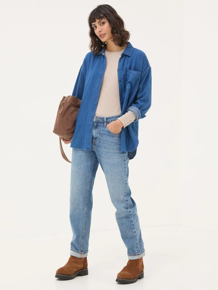 Women Tops and TShirts Fat Face Callie Oatmeal Long Sleeve Top