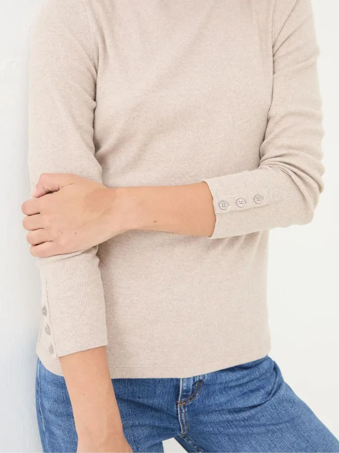 Women Tops and TShirts Fat Face Callie Oatmeal Long Sleeve Top