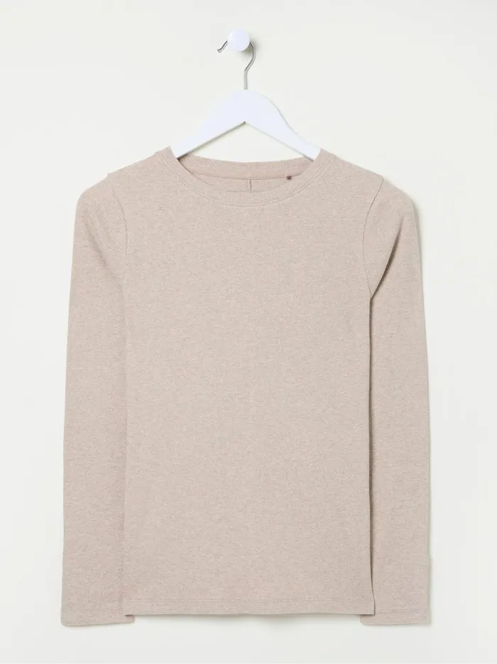Women Tops and TShirts Fat Face Callie Oatmeal Long Sleeve Top