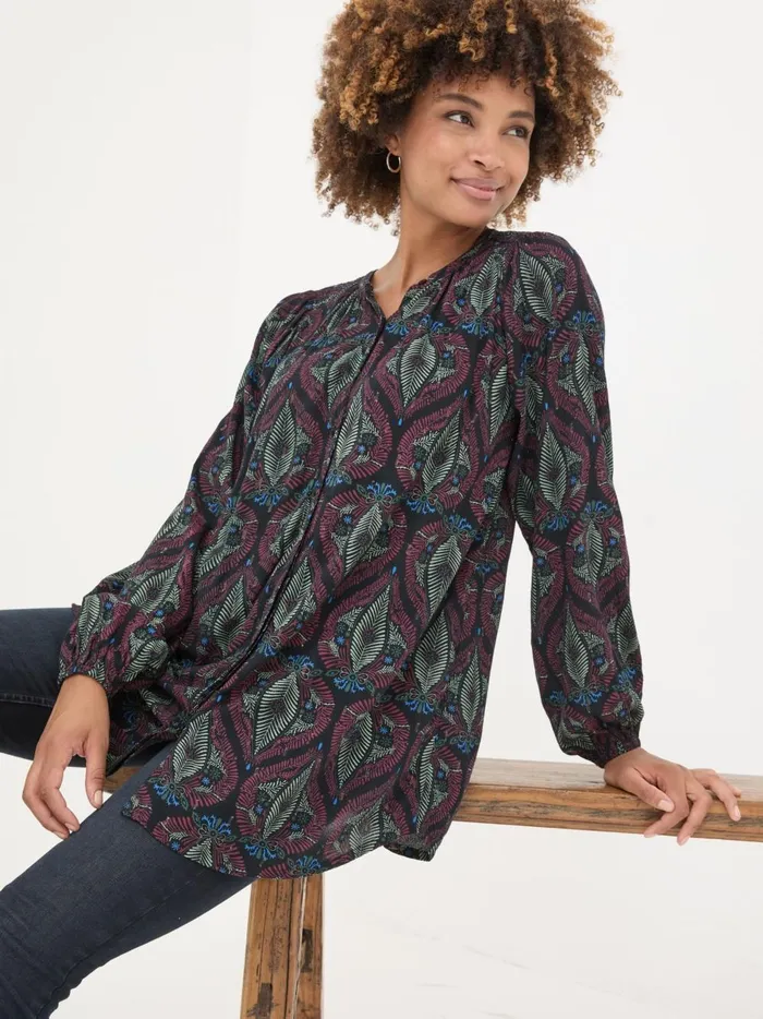 Women Tops and TShirts Fat Face Multi Lizzie Tunic Top Women Tops and TShirts Fat Face Multi Lizzie Tunic Top
