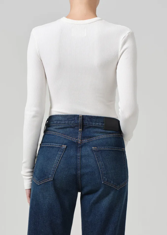 Women Tops Citizens Of Humanity Cropped Faena Crewneck In Pashmina