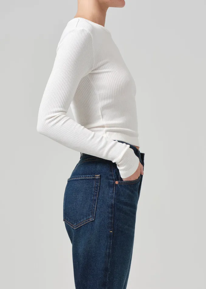 Women Tops Citizens Of Humanity Cropped Faena Crewneck In Pashmina