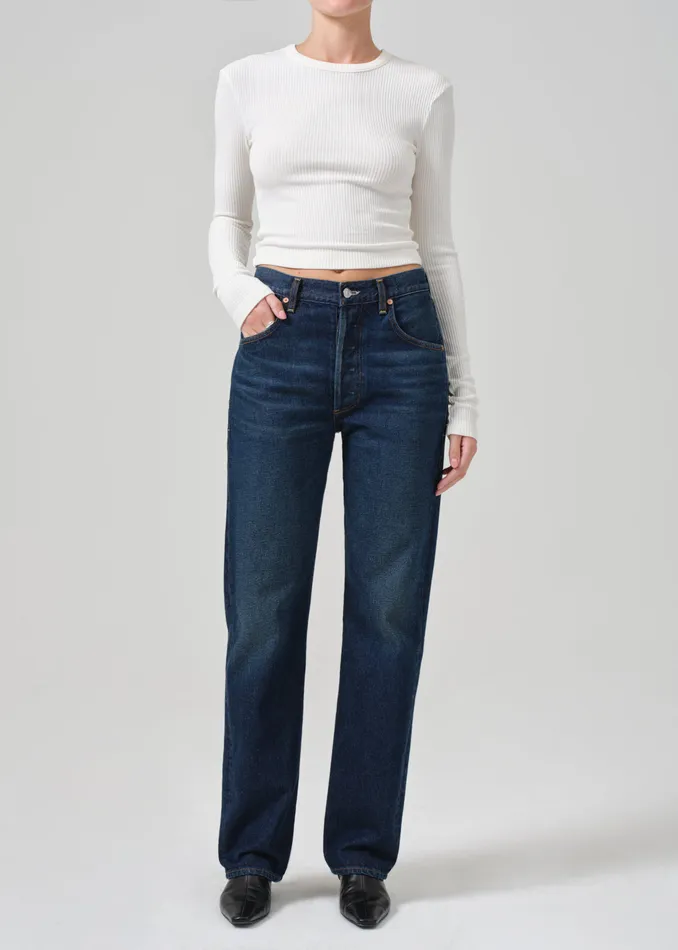 Women Tops Citizens Of Humanity Cropped Faena Crewneck In Pashmina