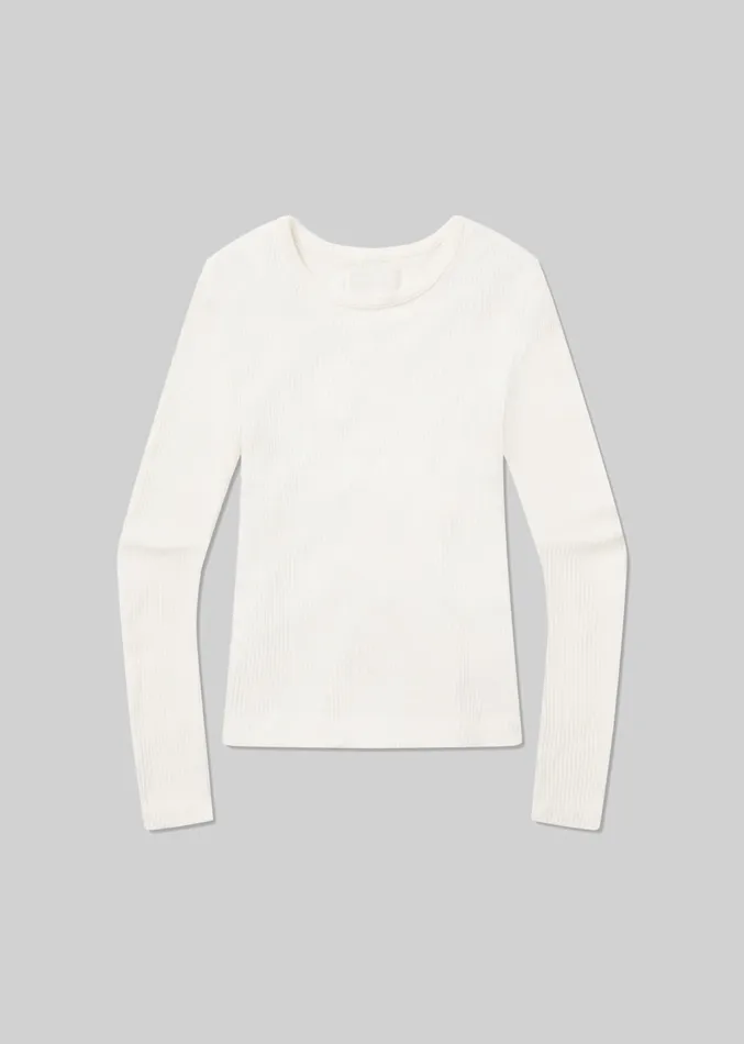 Women Tops Citizens Of Humanity Cropped Faena Crewneck In Pashmina