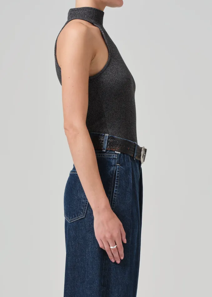 Women Tops Citizens Of Humanity Dani Sleeveless Mock Neck In Black