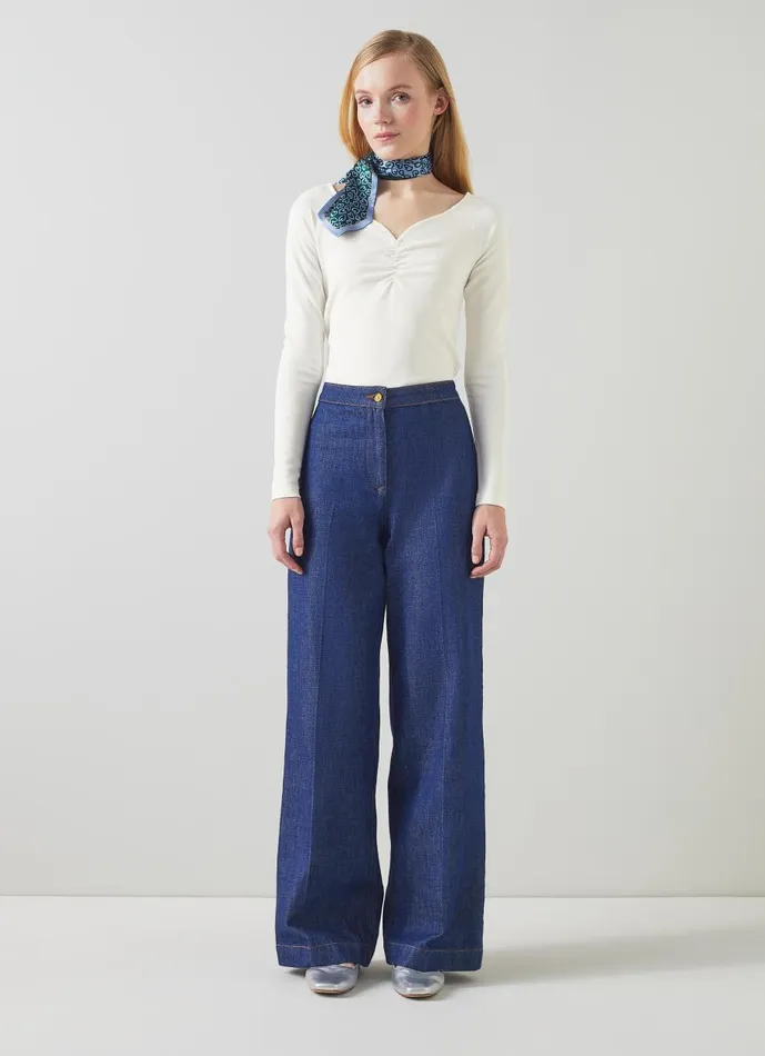 Women Tops LKBennett Anabella Cream Top With LENZING ECOVERO Viscose Ivory