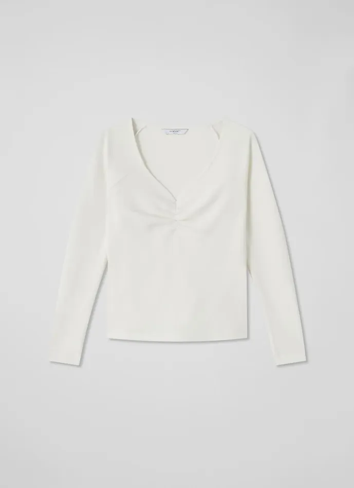 Women Tops LKBennett Anabella Cream Top With LENZING ECOVERO Viscose Ivory
