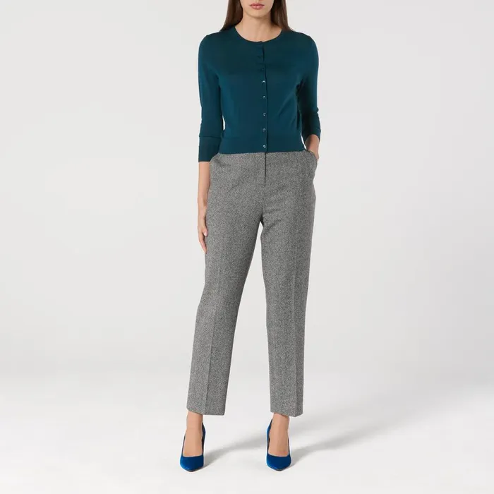 Women Tops LKBennett Bonnie Blue Merino Wool Cardigan Turquoise Women Tops LKBennett Bonnie Blue Merino Wool Cardigan Turquoise