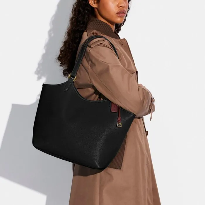 Women Totes and Carryalls Coach Day Tote Brassblack