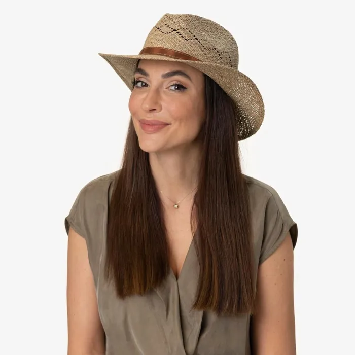 Women Traveler Hats Mayser Desco Seagrass Straw Hat With Leather Strap Nature Women Traveler Hats Mayser Desco Seagrass Straw Hat With Leather Strap Nature