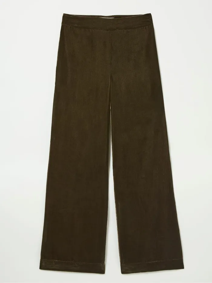 Women Trousers and Leggings Fat Face Ava Brown Velvet Trousers