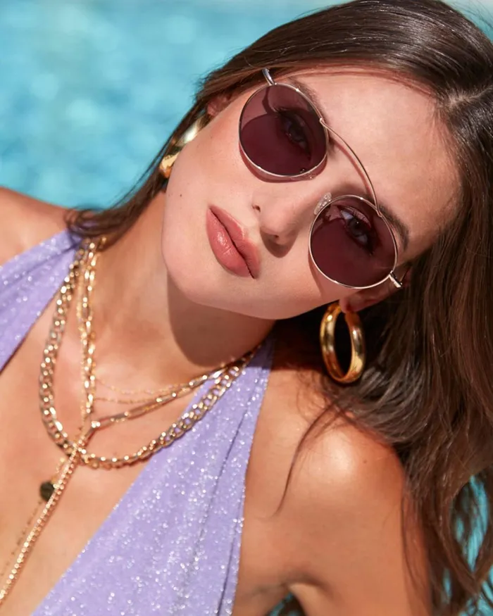 Women Tulum Round Sunglasses Mirrored Pink Ramy Brook Swimwear Women Tulum Round Sunglasses Mirrored Pink Ramy Brook Swimwear