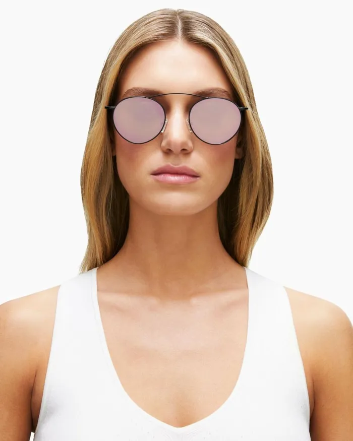Women Tulum Round Sunglasses Mirrored Pink Ramy Brook Swimwear Women Tulum Round Sunglasses Mirrored Pink Ramy Brook Swimwear