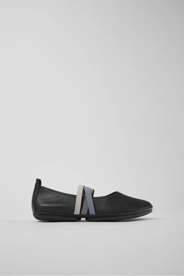Women Twins Black Leather Ballerina Camper Ballerinas Women Twins Black Leather Ballerina Camper Ballerinas