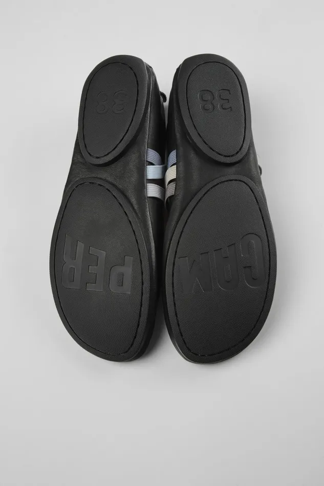 Women Twins Black Leather Ballerina Camper Ballerinas Women Twins Black Leather Ballerina Camper Ballerinas