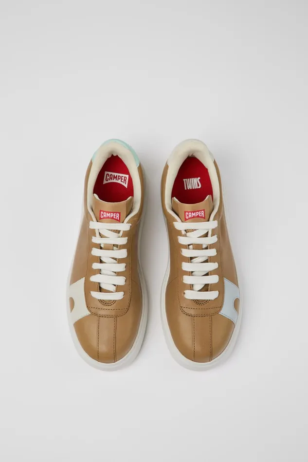 Women Twins Brown Leather Sneaker Camper Sneakers Women Twins Brown Leather Sneaker Camper Sneakers