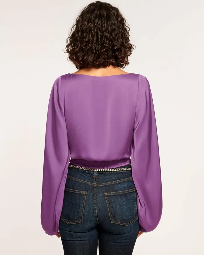 Women Vivian Long Sleeve Top Slate Grey Ramy Brook Tops Women Vivian Long Sleeve Top Slate Grey Ramy Brook Tops