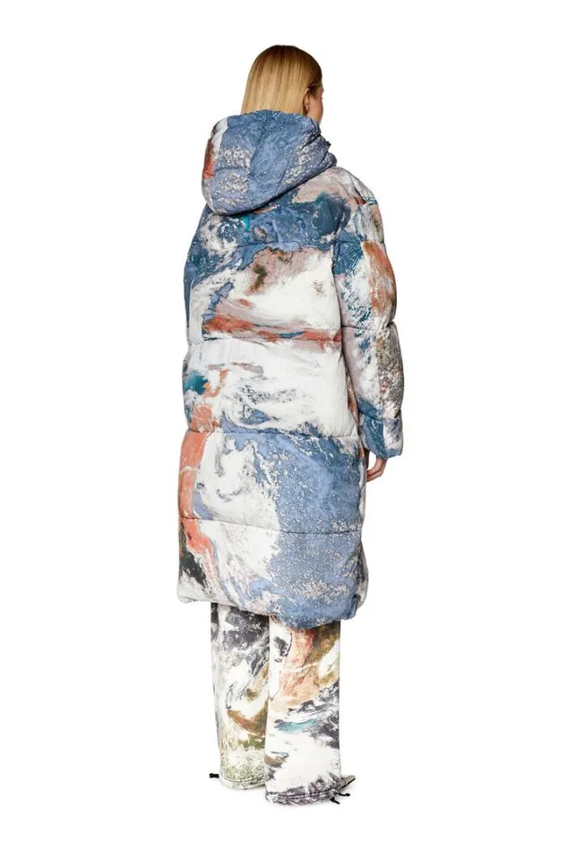 Women WTakryCmf Bluewhite Diesel Outerwear And Jackets Women WTakryCmf Bluewhite Diesel Outerwear And Jackets