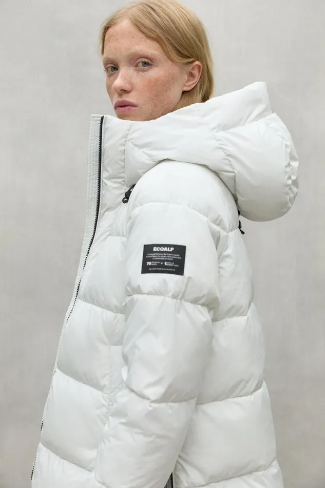 Women White Fuji Jacket Ecoalf Coats And Jackets