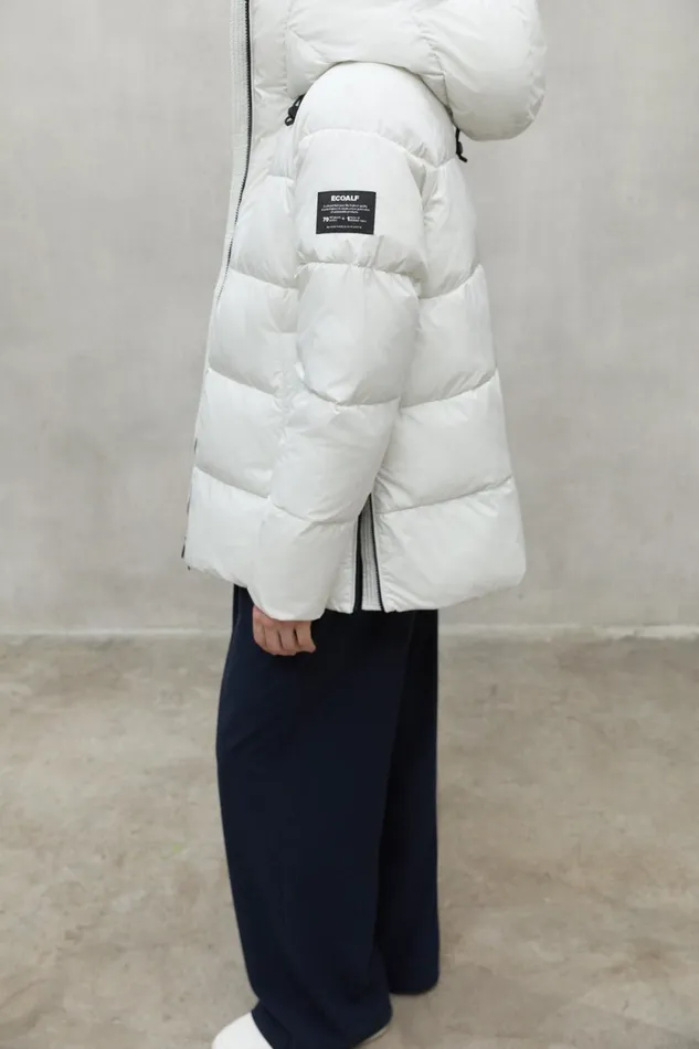 Women White Fuji Jacket Ecoalf Coats And Jackets