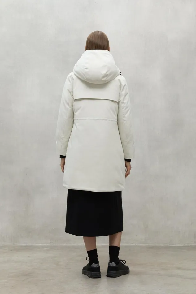 Women White Glamour Coat Ecoalf Coats And Jackets