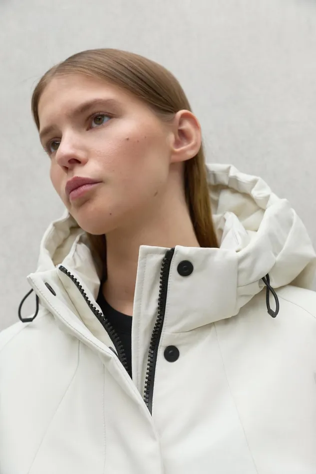 Women White Glamour Coat Ecoalf Coats And Jackets