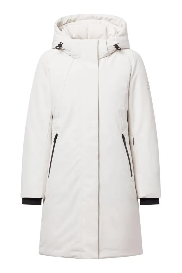 Women White Glamour Coat Ecoalf Coats And Jackets