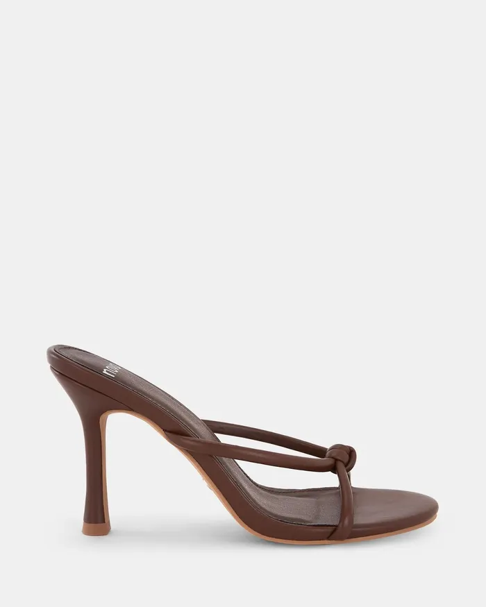 Women ZABEEN MILK CHOCOLATE High Heels Stilettos NOVO Shoes