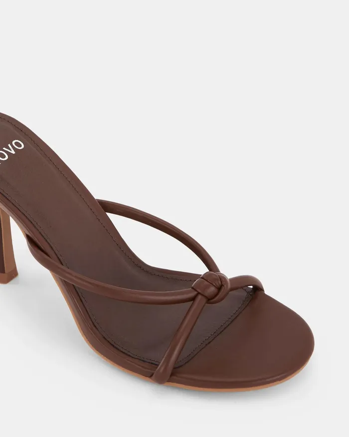Women ZABEEN MILK CHOCOLATE High Heels Stilettos NOVO Shoes