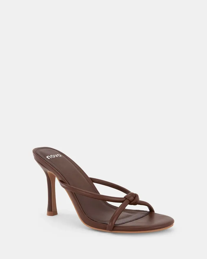 Women ZABEEN MILK CHOCOLATE High Heels Stilettos NOVO Shoes
