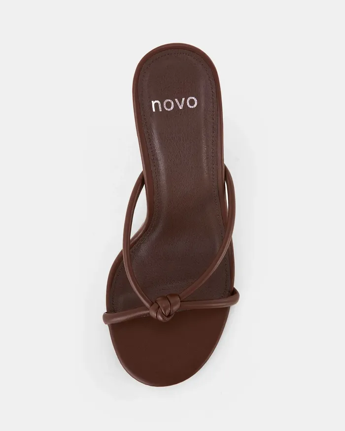 Women ZABEEN MILK CHOCOLATE High Heels Stilettos NOVO Shoes