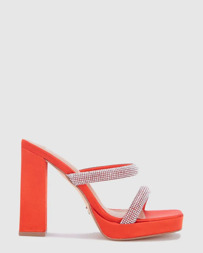 Women ZUMI PAPAYA Block Heels NOVO Shoes