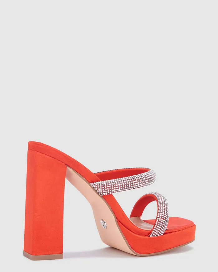 Women ZUMI PAPAYA Block Heels NOVO Shoes