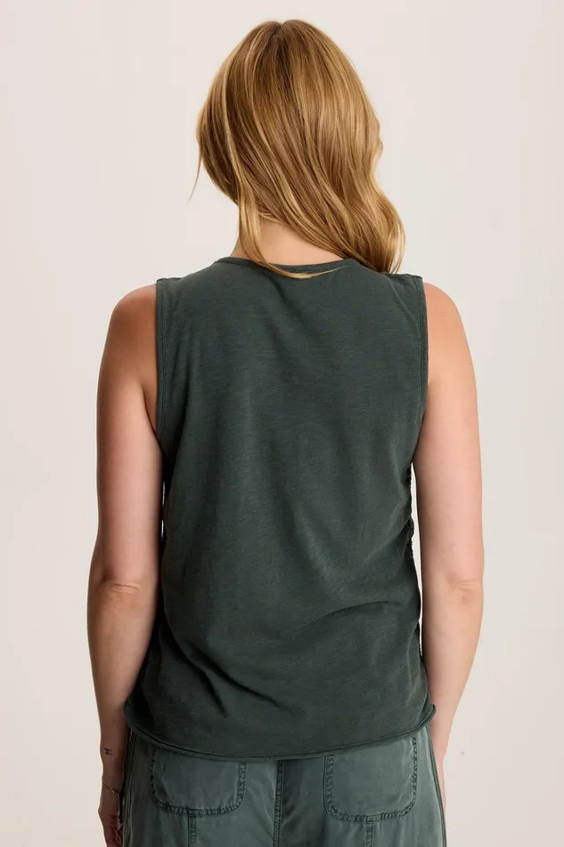 XCVI Mitzi Twill Cinched Cord Tank Women Tanks