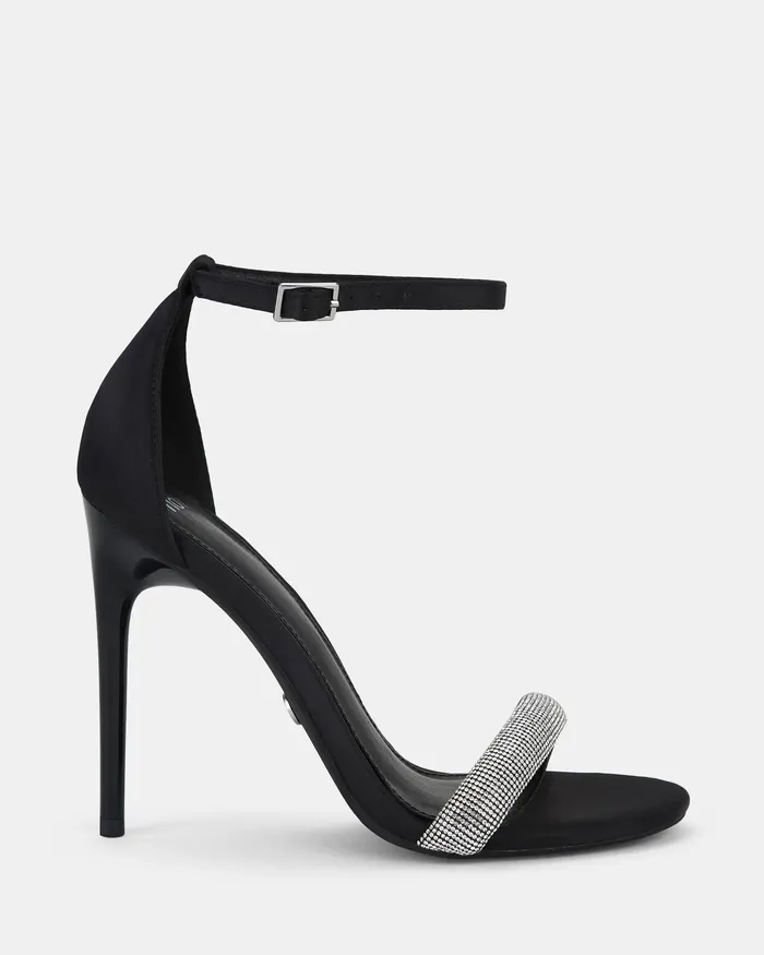YAHOO BLACK Open Toe Heels Party NOVO Shoes Women