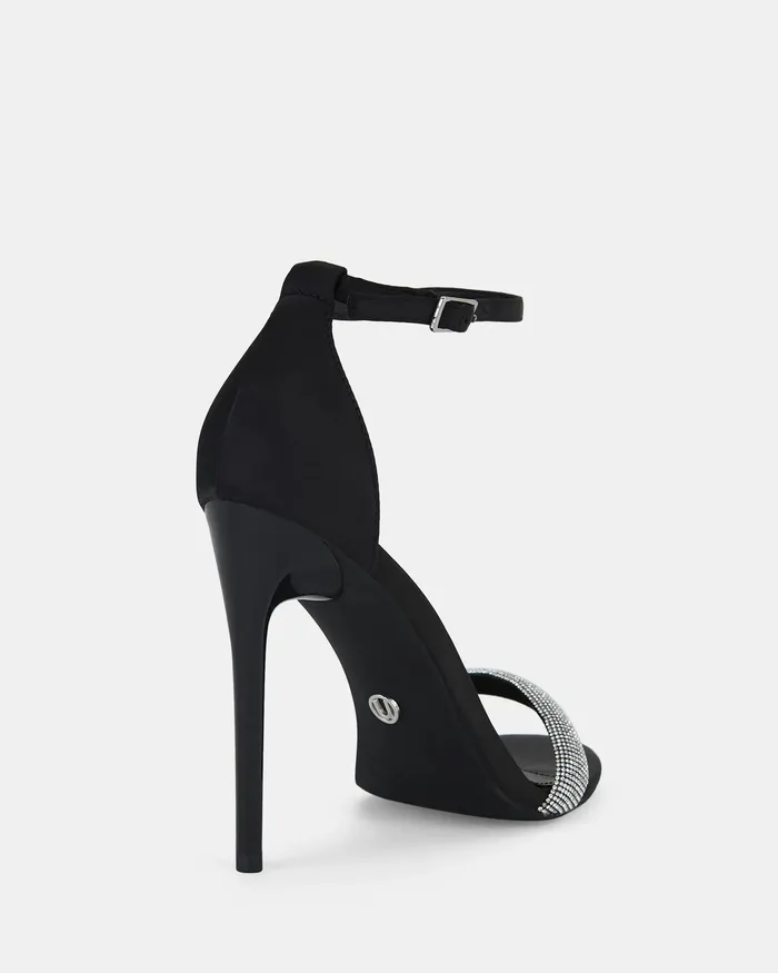 YAHOO BLACK Open Toe Heels Party NOVO Shoes Women