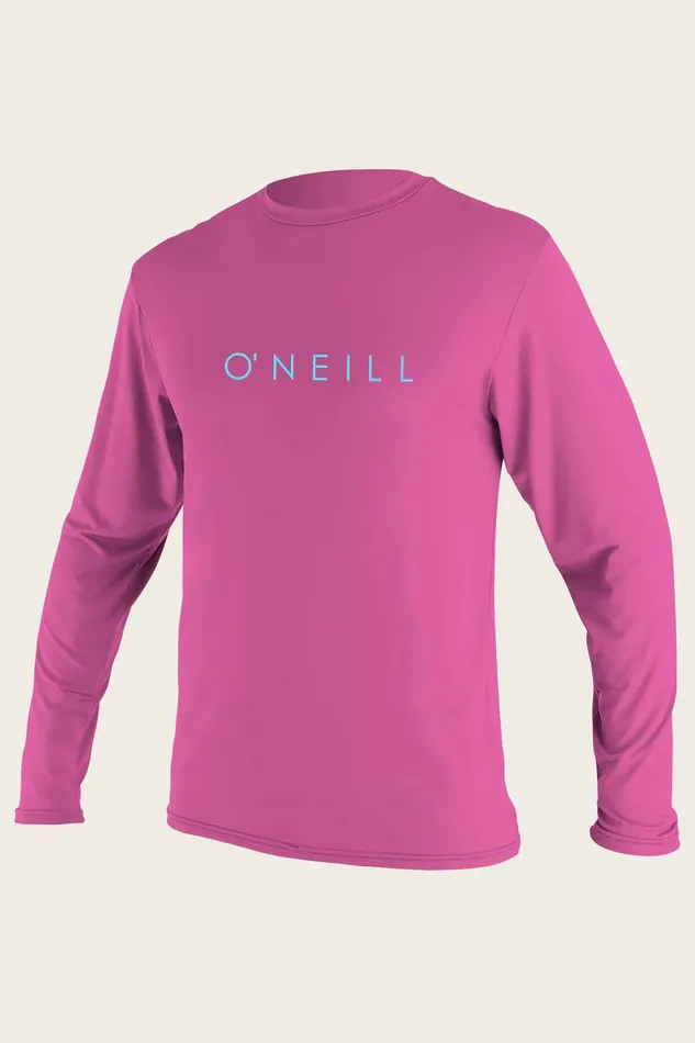 YOUTH BASIC SKINS 30 LS SUN SHIRT Fox Pink Kids O039NEILL Youth Wetsuits