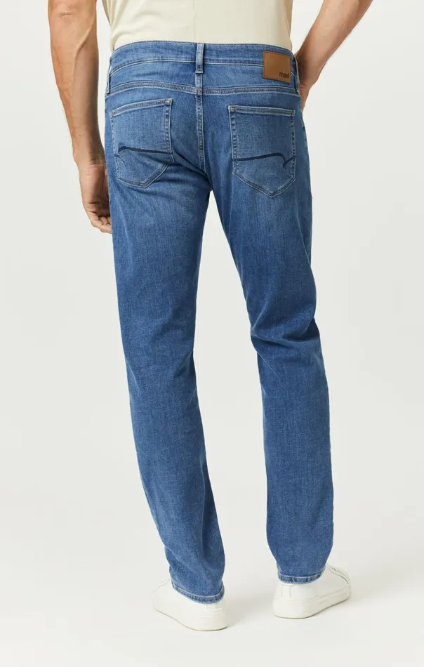 Zach Straight Leg In Mid Brushed Feather Blue Men Mavi Jeans Denim Zach Straight Leg In Mid Brushed Feather Blue Men Mavi Jeans Denim